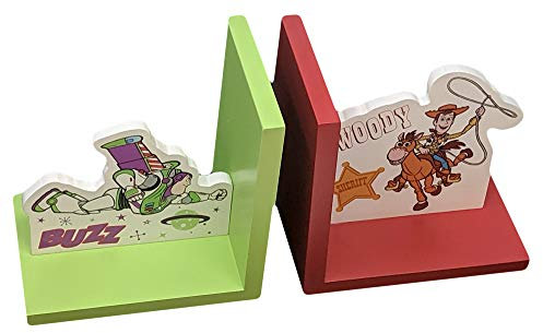 Widdop DI621 Serre-livres Disney Pixar Toy Story 4 Buzz l'Éclair et bois pour chambre d'enfant