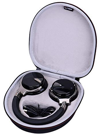 LTGEM Case Compatible with Silensys E7 / MOVSSOU E7 Active Noise Cancelling Headphones, Black+Grey