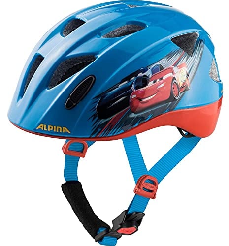 Alpina XIMO Disney - Leichter, Sicherer & Bruchfester Disney Fahrradhelm Mit Optionalen LED-Licht Für Kinder, Cars, 49-54 cm