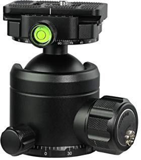 TINKTEEK Pyramid Panorama Kugelkopf Stativkopf Doppelte Panoramaplatte 460g Höhe 9cm Tragkraft 20kg professioneller 360 Grad Kamera Stativ Kopf Kompatibel mit Arca Swiss