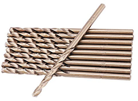 Juego de brocas helicoidales, brocas de cobalto M35 HSS-CO 1.0-5.0MM para perforación en acero inoxidable (4 mm)