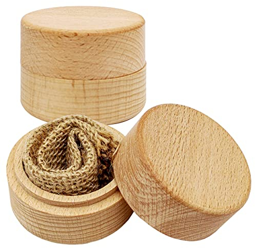 Fahibin Ringbox aus Holz, Ringbox mit Kissen Schmuckkästchen für Schmuck wie Ringe Halsketten Ohrringe usw verwendet