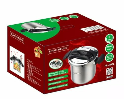 Royalty Line snelkookpan gemaakt van roestvrij staal marmer coating 8L