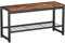 HOME BI Industrial Shoe Bench, Modern Shoe Storage Bench, Entryway Bench with Mesh Shelf and Sturdy Metal Frame, Metal Shoe Rack with Durable MDF Top for Hallway, Mudroom, Living Room, Rustic Brown