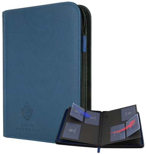 Card Guardian Premium 4 Pocket Binder for 160 Cards, Blue