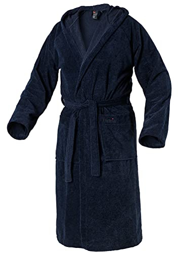 Mount Swiss Unisex AARAU Bademantel mit Kapuze I Herren Damen aus flauschiger Baumwolle I Kimono mit Farb- & Größenauswahl S - 5XL I Bath-Robe Öko-Tex Standard 100