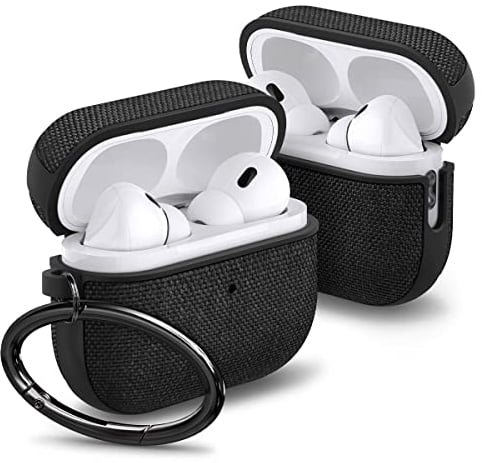 Spigen Urban Fit Hülle Case Kompatibel mit AirPods Pro 2. Generation (2023/2022) - Schwarz