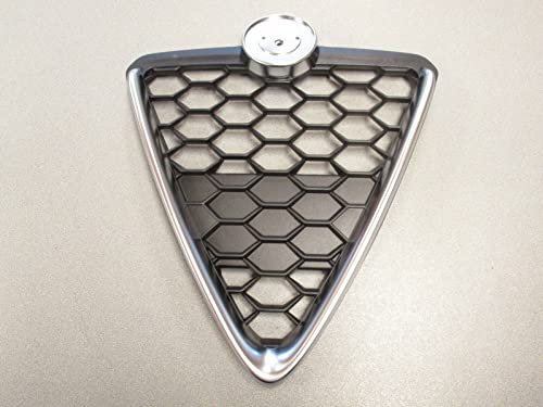 Griglia Compatibile con Alfa Romeo Giulietta Scudo Mascherina Paraurti Anteriore B-Tech Nido D'ape Nero Brunito Sportivo (Argento Satinato)