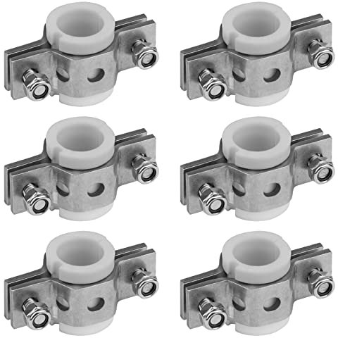 TSSS 6 PCS 25.4 mm (1) Pipe Clamps Support, Stainless Steel Bracket Clamp Connector