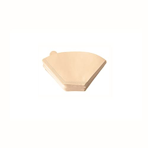 100 Stück Kaffeefilter, Überbackene Kaffefilter Filterpapier für Kaffee-Dripper, Pour Over Coffee Maker, V-förmige Siebe (U101 Ungebleicht)