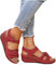 Azaz Sandales Confortables Femme Avec Boucle Réglable - Été Plate Respirantes Semelles Épaisses Compensées - Chaussures Mode