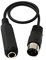 System-S Audio Kabel 30 cm MIDI DIN 5 polig Stecker zu 6.35 mm Klinke Buchse AUX Adapter