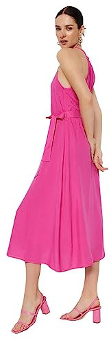 Trendyol Women A-Line Regular Fit Woven Dress Vestido, Fucsia, 42 para Mujer