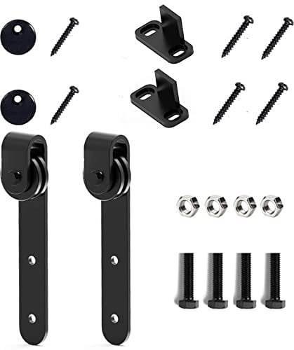 Hopbucan 10Pcs 0.63inch-0.78inch Carbon Steel Cabinet Sliding Door Barn Hardware Kit Sliding Door Bezel Hanging Rail Slides