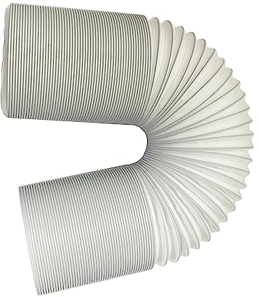 JVJ Manguera de salida de aire de 130 mm de diámetro para aire acondicionado portátil, secadora de campana extractora (2,0 m)