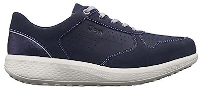 JOYA Britt Denim Blue, Damensneaker aus Denim sowie Leder für gesundes, entspanntes Gehen im Alltag, schicke Freizeitschuhe in dunklem Blau