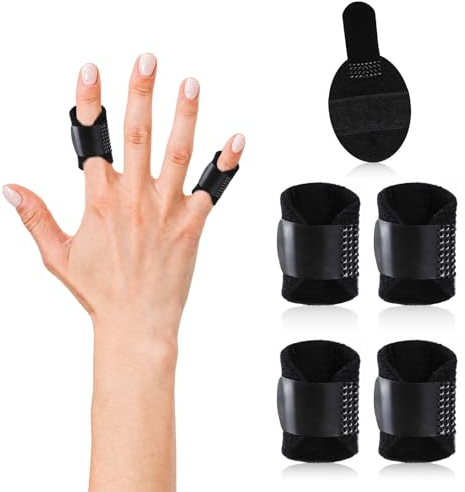 COMNICO 5 Stück Trigger-Fingerbandage, Daumenschiene Stützschutz Gebrochener Finger Arthritis Verletzungen Verstauchung Glättung Schmerzlinderung