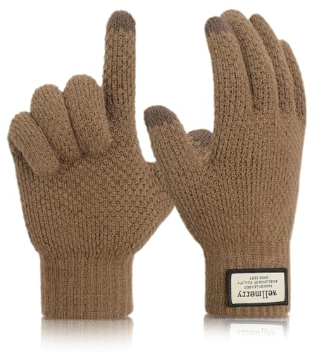 IHIGOGOFA Winterhandschuhe Touchscreen Strickhandschuhe Fingerhandschuhe Sport Warm und Winddicht Winter Handschuhe für Skifahren Radfahren Geeinget für Damen und Herren