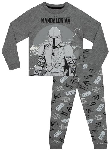 Star Wars Pyjamas | The Mandalorian Boys' Pyjama Sets | Pyjamas For Boys | Grey 5-6 Years