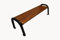 Primario Grande Gartenbank, Parkbank Holz - Gartenmöbel, Outdoor Bank - Solider Bankrahmen Sitzbank Wetterfeste, Design Skandinavische (Primario-BO Tik, 100cm - Gesamtlänge der Bank, CE)