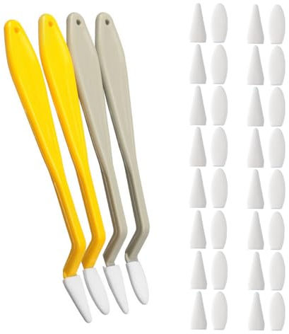 2 Sets Sketch Drawing Tools Professional Paper Art Blenders Blending Stumps Drawing Art Blenders Tools Drawing Tool Sponge for Students Artist Charcoal Painting Brush(Gray, Yellow)