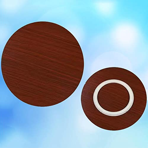 Piatto Girevole in Legno da Tavolo Rotondo Lazy Susan Rosso Vassoio Rotante Piatto da Portata Piatto da Portata Grande Tagliere da Portata Resistente 20/24/28/32/34/36/40 Pollici (Dimensioni : 60cm/