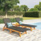 CIADAZ Tumbonas 2 uds ratán y Madera Maciza Acacia marrón y Negro, Tumbonas Jardin Exterior, Tumbona Piscina, Sun Lounger, Tumbonas De Jardin, Cama Jardin Exterior, Tumbona De Playa