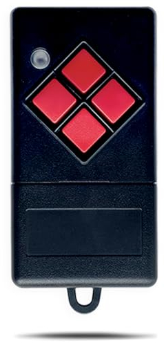Mando a distancia para puerta de garaje de 40,685 MHz, 2 unidades, compatible con Dicket MAHS40, MAHS40-01, MAHS40-04 40 MHz, mando a distancia de 4 canales, botón rojo, abridor de puerta de garaje..