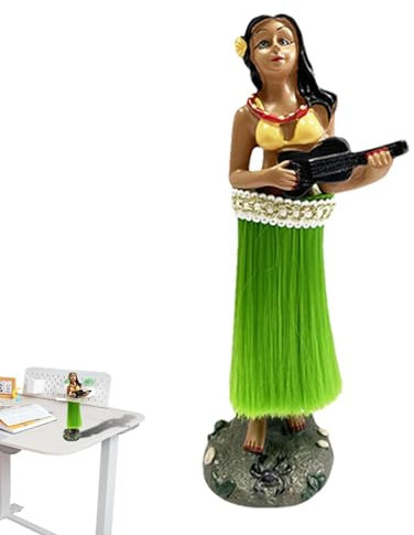 Generisch Hawaiianische Mädchen-Ornamente, hawaiianische Armaturenbrett-Puppenfigur | Hawaiianische Puppenfigur Swing Dance Girl,Tragbares Mädchen-Wackelschüttelkopf-Tanzspielzeug für Autos, SUVs,