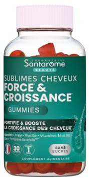 SANTAROME Sublimes Cheveux Force & Croissance - 30 Gummies sans sucres