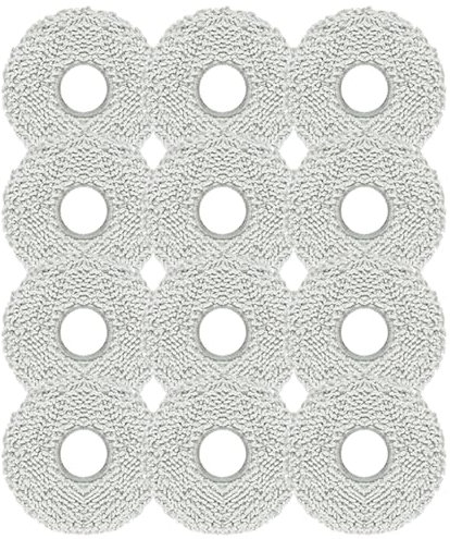 HACOBEST 12pcs Mop Pads for for Ecovacs Deebot t30s /T30s Combo/X2 Omni/X1 Omni/X1 TURBO/T20 OMNI/T10 Omni/yeedi m12 pro+ Robot Vacuum