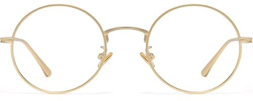 Musivon runde Brille ohne Stärke - kostüm Brille fur Herren Damen nickelbrille