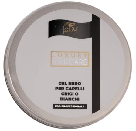 JaDy | Haargel, Schwarz, 100 ml | Für graues & weißes Haar, leichte Fixierung, rückstandsfrei, leicht auswaschbar | Natürlicher Glanz & gepflegtes Aussehen