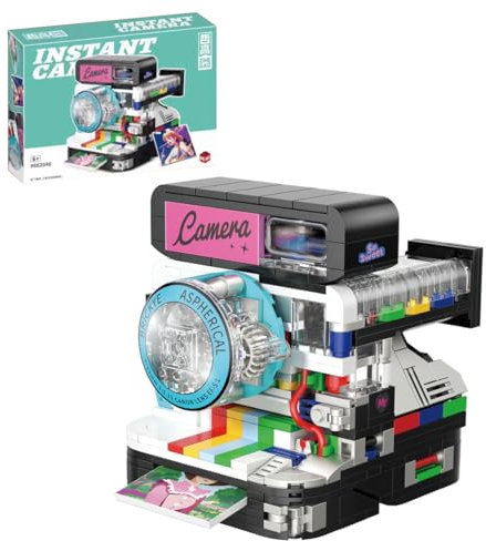 Camera Building Kit, 478 PCS Retro Digital Camera Building Model Set, Camera Building Blocks Model Building Kit, Digital Camera Construction Kit for Kids Adult Not Compatible with Major Brands