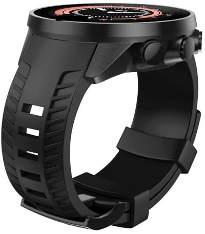 HKTS Für Suunto 9 Band Weiche Silikon Armband Für 9 GPS Baro Ersatz Uhr Band Sport Für Männer Frauen(Black)