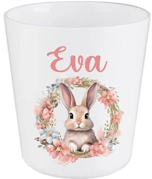 Gobelet Enfant 250ml Incassable Sans BPA - Design Lapin Personnalisé avec Prénom - Idéal Cadeau de Pâque