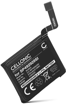 CELLONIC, Batteria per Smartwatch e Braccialetto Fitness Compatibile con TicWatch PRO 3, SP492929SI (3.85V, 570mAh)