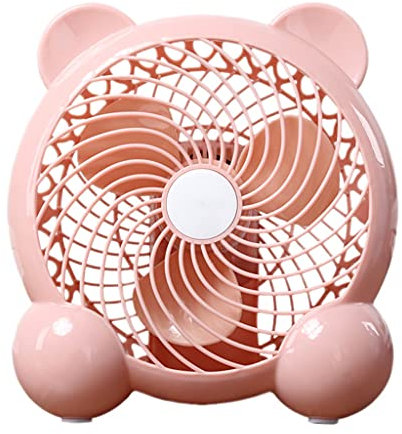 Ventilador de escritorio de 7 pulgadas, pequeño ventilador de mesa silencioso alimentado por USB/ventilador portátil de 500 mAh, ventilador portátil de 2 velocidades