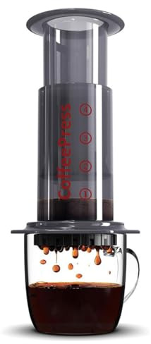 Kaffee- und Espressokocher - Manuelle Kaffeepresse 1 bis 3 Tassen pro Pressung (Grau)