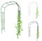 Genérico 240cm Arco de Rosas, Arco de jardín Metal, Enrejado para Plantas trepadoras, pérgola Grande para Patios Entrada con terraza(Verde,W120 x H240cm)