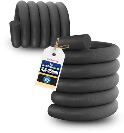 Wisabax® PE Rundschnur Ø 25 mm x 10 m – Perfekte Abdichtung für Fenster, Türen & Bodenfugen – Flexibel, wasserfest & alterungsbeständig – Hochwertiges Fugenfüllprofil – Ideal für Innen & Außen