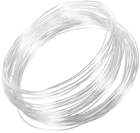 Gogogmee Filo di Alluminio Leggero e Facile da Maneggiare Colore Argento in Rotolo da 1 per Creazioni Artigianali e Gioielli per Progetti Fai da Te e Decorazioni Floreali