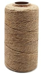 RUHTEUO 100 m schwarz-weißes Baumwoll-Bäckergarn for Weihnachtsgeschenkverpackungen, Metzger, Backen, Kunsthandwerk, Gartenarbeit, Hochzeitsdekoration(Jute)