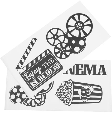 NIYANGLE Wandaufkleber für Kinosäle aus Pvc Selbstklebend ohne Rückstände Einzigartige Kino Zimmerdekoration für Heimkino und Wohnzimmer