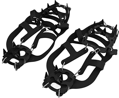 HUIOP Eisschnee-Steigeisen mit 18 Spikes Zum Wandern, Gehen, Klettern, Geeignet für Outdoor-Bergsteigen und Überqueren, Besonders für ältere Menschen und Zum Ausgehen,