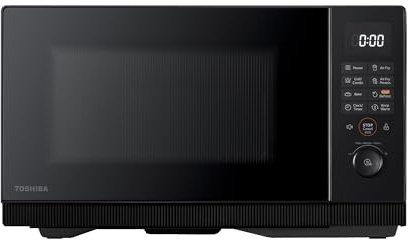 TOSHIBA 26L 6-in-1 Professional Air Fry Plus Microwave Combo With Chef Defrost, Crispy Grill,Bake,Convection,Combi, 10 power levels, 20 Auto Menus, 900W Microwave, 1500W Grill, Black, MV2-EC26SF(BK)