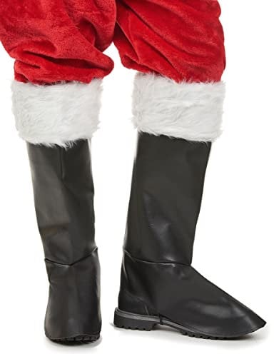 DEGUISE TOI Copri Stivali Babbo Natale Adulto - Nero - Taglia Unica