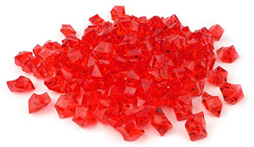 Sepkina wunderschöne Dekosteine Dekosteinchen Ziersteine Tischdeko Hochzeit Steine dekorieren aus Acryl Rot (Rot)