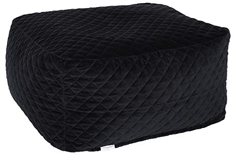 homesphere Sitzsack Samt Pouf (Schwarz)