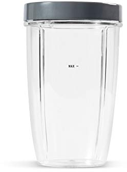 NutriBullet NBM-U0270 680 ml große Tasse mit Standard-Lippenring, Tritan, transparent/grau